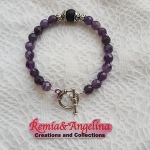NEW Handmade Amethyst Bangle Bracelet